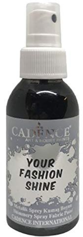 Cadence Pintura Textil en Spray Brillo Negro