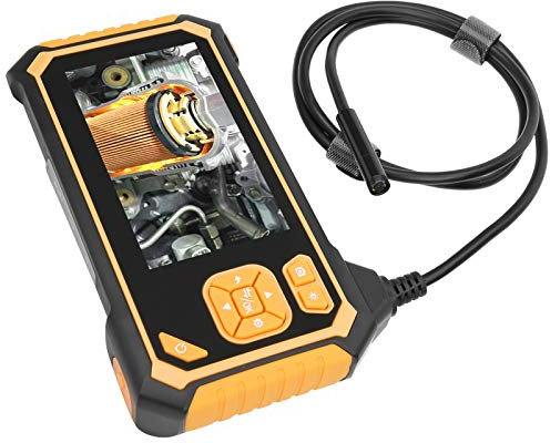 Endoscope Numérique Industriel à Double Objectif Etanche de 8 Mm, Avec Ecran Lcd 4,3 Pouces 1080p Et 6 Lumières Led, Pour L'entretien de La Voiture, L'entretien de La Climatisation(1m)