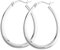 Große Oval Silber Creolen Ohrringe für Damen, hypoallergen Silber Ohrringe Hautverträgliche & Wasserfeste 925er Sterlingsilber leicht Silberne Creolen Ohrringe Schmuck Geschenk für Frauen