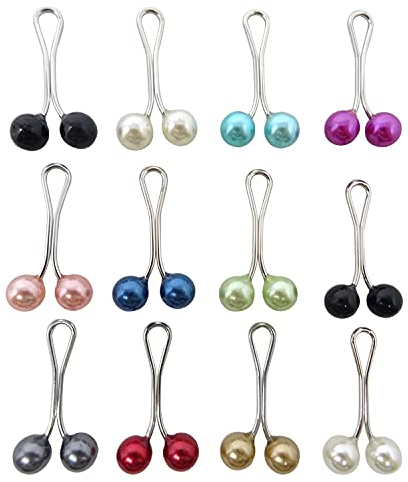 Honbay 12 Stück niedliche Schal-Brosche für Kopftuch, Schal, Schal, Damen, muslimischer Schal, Hijab-Clips (A)