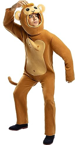 Funidelia | Affen Kostüm für Herren und Damen Tiere, Schimpanse, Gorilla - Kostüm für Erwachsene & Verkleidung für Partys, Karneval & Halloween - Braun