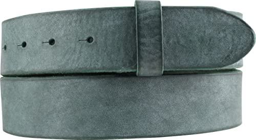 BELTINGER Wechselgürtel aus weichem Vollrindleder Used-Look ohne Schnalle 4 cm | Druckknopf-Gürtel für Damen Herren 40mm | Vintage-Look