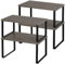 YBING Juego de 4 Organizador Cocina Estanteria Cocina, Organizador Armarios Cocina Apilable para Encimera, Gabinete, Estantes de Almacenamiento para Alimentos y Cubiertos (Gris 2)