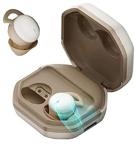 Xmenha Mini auriculares Bluetooth in-ear auriculares invisibles más pequeños auriculares inalámbricos para dormir para orejas pequeñas niños dormir de lado deportes con estuche de carga para iPhone