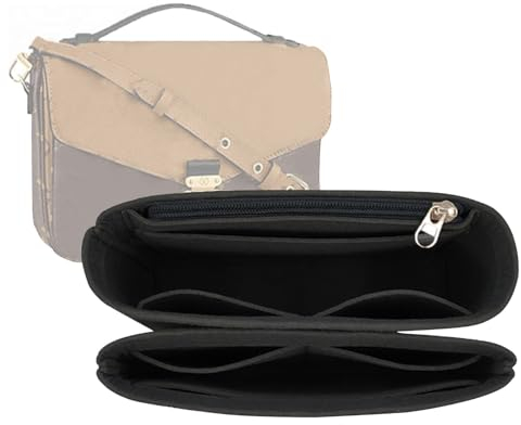 Lckaey Geldbörsen-Organizer für Pochette Voyager-Einsatz, Metis Quaste, Kuriertasche, Pochette M é Tis Einsätze, Schwarz, 2084