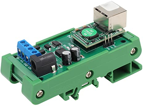 Ethernet Zu RS485 Konverter, Mehrere Baudraten Von 9600 BPS, Feuchtigkeitsschutz, Unterstützt Alle RS485 Geräte Von Eletechsup, Geeignet für Din35 und C45 Schienen(Mit Gehäuse)
