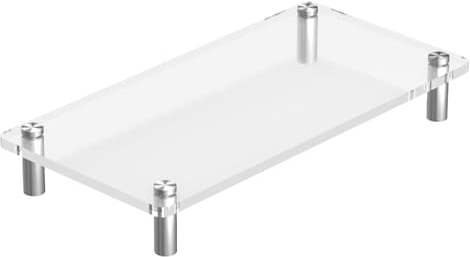 ONEGenug Acryl-Monitorständer für Schreibtisch, stabiler Laptop-Ständer Monitorerhöhung für Laptop / Computer / PC / Drucker, Monitorständer für Büro/Zuhause (15,7 x 7,9 Zoll)