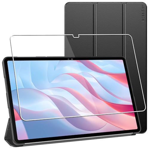 ebestStar - Funda para Honor Pad X9, Carcasa Silicona, Capa Slim Case Protectora, Tapa Magnetica, Negro + Cristal Templado