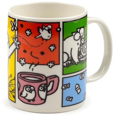 Puckator Simon's Cat 2024 Porcelain Mug - Funny Home Accessories - Cute Gifts for Girlfriend - Large Mugs for Men Women Hot Drinks - Cute Cups Presents - Secret Santa Gift - Cup Set