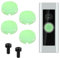2 Set Doorbell Button Kits, 4pcs Silicone Covers & 2pcs Metal Screws Ultraviolet Ray Resistant and Waterproof Door Bell Button Replacement Compatible with Ring Doorbell Pro(Green)
