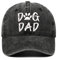 BABAHU Bestickte Baseballkappe für Damen, Motiv: Hund, Mama, Papa, verstellbar, Denim-Baseballkappe (DE/NL/SE/PL, Alphanumerisch, Einheitsgröße, C01-Papa-schwarz)