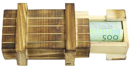 Magische Rätselbox,Holz Geschenkbox,Mystery Box 2 Geheime Fächern, Puzzle Box für Geldgeschenke, Gutscheine, Schmuck Mystery Knobelspiel-Puzzle Geduldsspiel-Logikspiel