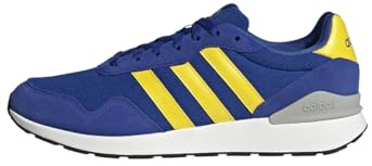 adidas Homme Run 60s 4.0 Shoes, Semi Lucid Blue/Yellow/Grey Two, 42 EU