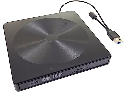 TINEASUR Enregistreur DVD Externe Typec Disque Dur Externe Lecteur Typec Disque Dur sans Fil Graveur Externe Multifonctionnel Lecteur De Lecteur Externe Graveur De DVD Portable Lecteur CD