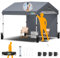 COBIZI Tonnelle de Jardin Exterieur | One Push Tonnelle Pliante 3x3 Imperméable | Barnum Pliant 3x3 Professionnel avec Paroi Latérale & 4 Sacs de Sable | Chapiteau UPF 50+, Fête, Parking, Commercial