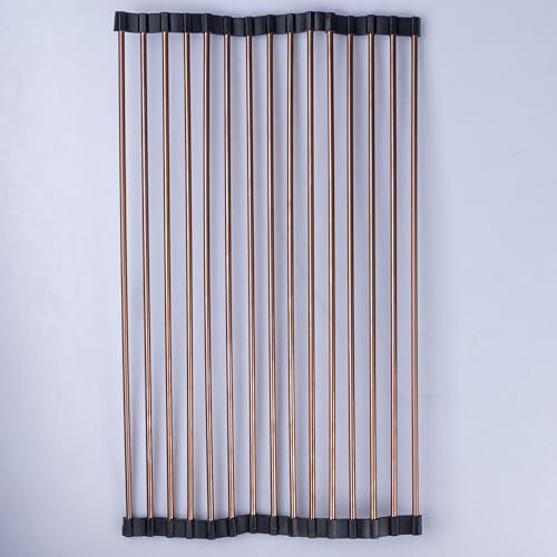 Rejilla escurridor para Fregadero Enrollable 47 x 28 cm, Cobre