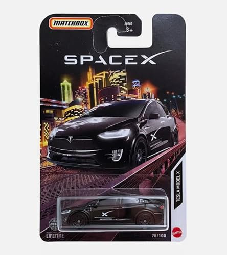 Matchbox Tesla Model X SpaceX Crew Transportfahrzeug, Maßstab 1:64, Die-Cast