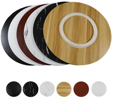 HAEKEBC Mesa De Comedor Plato Giratorio 80cm 100cm 120cm Large Lazy Susan Plato Giratorio De Madera Bandeja Giratoria Giratoria De 360 ​​​​°, Bandeja Redonda De Madera Para Servir Para Cocina Restaura