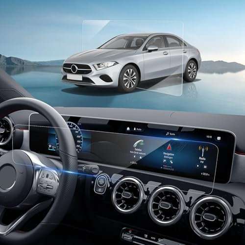 BSTW Kompatibel mit Mercedes Benz A-Klasse W177 & B-Klasse W247 & GLA H247 / GLB X247 Navigation Schutzfolie Integrated Screen Gehärtes Glas Displayschutzfolie 9H Kratzfest