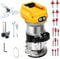 Kabellose Power Router Holzbearbeitung für Dewalt Akku, 800W 30000RPM Cordless Compact Wood Router with Trim Router Bits, Edge Guide for Woodworking DIY Project