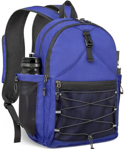 TEUEN Wanderrucksack 30L, Leicht Trekkingrucksack Herren Damen Wasserdichter Sport Rucksack Groß Reiserucksack aus Mesh Polyester mit Reflektierenden Streifen für Reisen Sport Trekking Camping