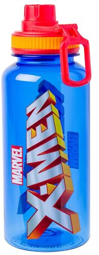 Silver Buffalo X Men Team Magneto 32oz Twist Spout Plastic Bottle w Sticker Set