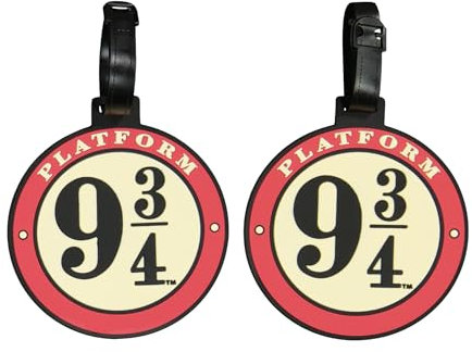 FUL Harry Potter 2-Piece Suitcase ID Tag Set with Adjustable Straps, Multi