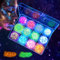 AWAMRWA Gel De Purpurina Luminoso - 12 Colores Carnaval Glitter Maquillaje Purpurina Cara Glitter Maquillaje Para Uñas, Sombra De Ojos, Festival Purpurina, Cara Maquillaje