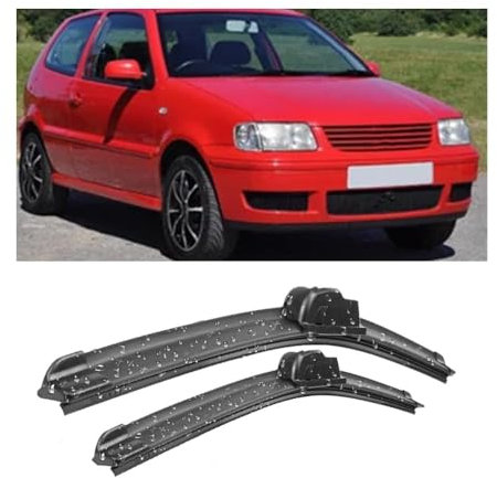 SXXTS Scheibenwischer für Polo 3 6N 6KV 6N2 1994-2002 21+21, Wischerblätter Ersatzwischblätter Wischerblatt Gummi Auto Frontscheibenwischerblatt