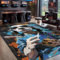 bamyum Snoop Gamer Bedruckter Teppich Chenille-Druck Maschinell Hergestellt für Spielzimmer, Gamer-Teppiche für Schlafzimmer, Videospiel Waschbarer Gaming Teppich 80x150