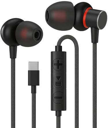 KP TECHNOLOGY In-Ear Type C Earphones for Honor Magic 7/6/5/4/ Pro/Lite, Magic V5 / V3 / V2 / Vs/V/Huawei Pura 70 - Pro - Ultra/Mate XT ULTIMATE DESIGN/Mate X6 / P60 Pro (VDEAR-022)