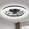 Ankishi 49cm Silent Ceiling Fan with Light and Remote Control, Dimmable Lamp Ceiling Fan Modern,Chandelier Fan for Bedroom