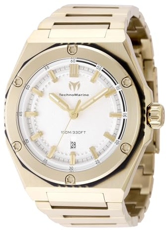 Technomarine Coral - Legacy TM-416077 Men's Watch - Waterproof - Analogue - Quartz Movement - Stainless Steel with Silver dial - 45mm