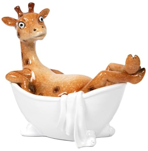 Lesser & Pavey Novelty s Giraffe Bathtime Decor Figurine | Decorative Accent, Freestanding Display Piece, Fine Craftsmanship, Ideal for Home and Office Decor, Unique Novelty Gift