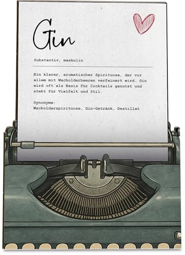 Generisch Holz-Papier Karte XIX (Definition Gin)
