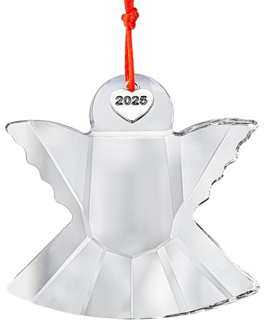 KANPURA Kristall Engel Hängende Ornament Geschenke 2025 Weihnachtsbaum Dekoration oder Fenster, Weihnachtsbaum, Auto