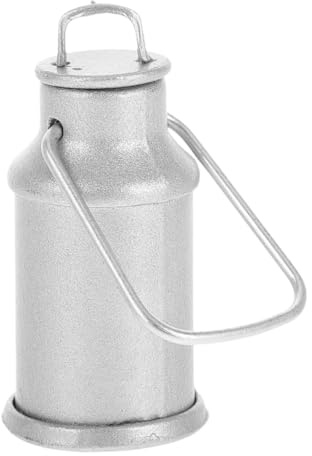 Beaupretty Mini Pot à Lait Metal avec Couvercle Décoration pour Maison de Poupée Accessoire de Cuisine Miniature