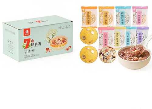 Nutritious Multi-Grain Porridge, 7 Packs/Box 700g, 7 Flavors, Quick Cooking Breakfast, Healthy Cereal For Whole Family