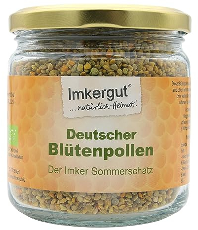 Blütenpollen Bio Deutschland | Bienenpollen vom Imker | 250g Glas, Imkergut