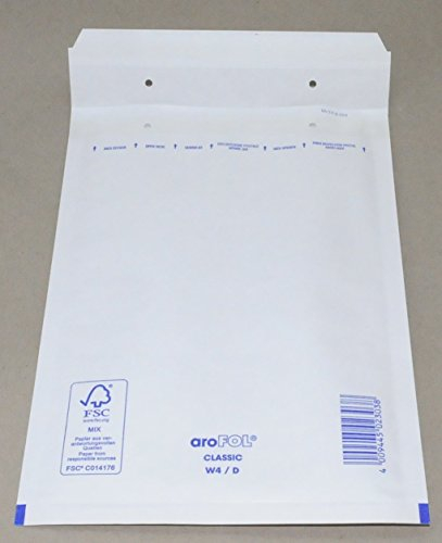 100 Stück aroFOL CLASSIC Luftpolstertaschen Größe 4 / A5 / 18,0 x 26,5 cm / weiß