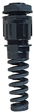 netproshop Kabelverschraubung mit Knickschutz 16mm 2Stck. schwarz