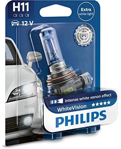 Philips 12362WHVB1 Whitevision Ampoule Automobile Effet Xénon 4300K H11 12 V 55 W