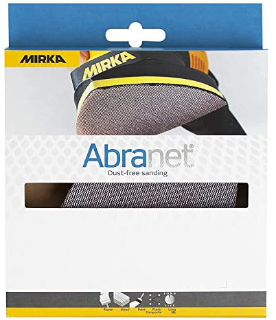 MIRKA Abranet Disques abrasifs filet-delta pour ponceuses triangulaires 100x152x152 mm autoagrippant - Grain P120-10 pcs - pour poncer le bois, le mastic, la peinture, le plastique - AE219F1012