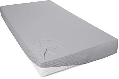 Primera Mako-Feinjersey Jersey-Spannbetttuch, Granit, 100x220-120x200 cm