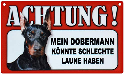Spaß Kostet Türschild Warnschild Dobermann