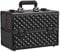 Yaheetech Professional Makeup Box Extra Large Cosmetic Case with 4 Trays, Beauty Nail Polish Jewellery Case Train Case Lockable, Black/Red