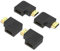 VCE Lot de 4 Adaptateur HDMI Coudé Coupleur HDMI 90 et 270 Degrés Mâle vers Femelle Vertical Plat Adaptateur Support 4K*2K, 3D, Arc Compatible avec PS4 PS3, Switch, Téléviseur Mural