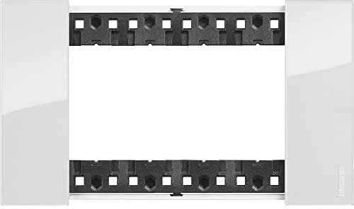 Bticino KA4804DW Living Now - Placca 4 Moduli, Ghiaccio, 147.5 x 86 x 20 mm