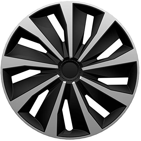 AUTO-STYLE Satz Radzierblenden Grip 16-Zoll Silber/Schwarz