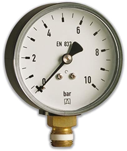 Rohrfeder-Manometer für Heizung/Sanitär Industrie - Radial, Afriso, Ø50mm, DN8 (1/4), 0-16bar